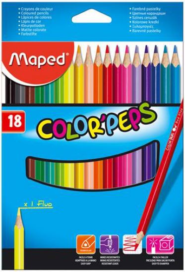 Immagine di PASTELLI MAPED 18 COLORI TRIANGOLARI