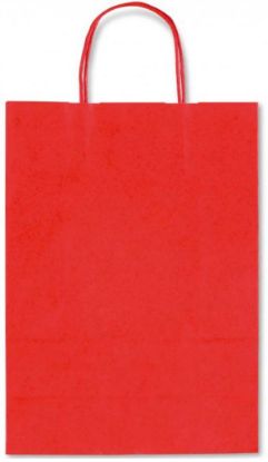 Immagine di SACCHETTI SHOPPER TU ROSSO 26x12x36cm 25pz CON MANICO CORDA