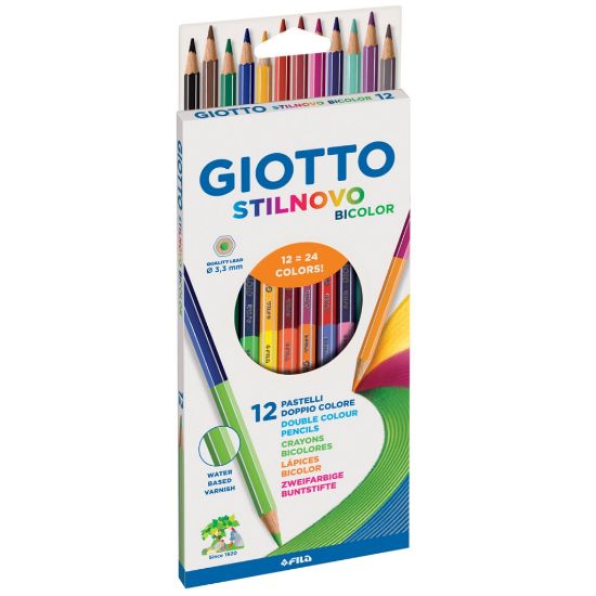 Picture of PASTELLI GIOTTO STILNOVO 12 COLORI 10 CONFEZIONI BICOLOR