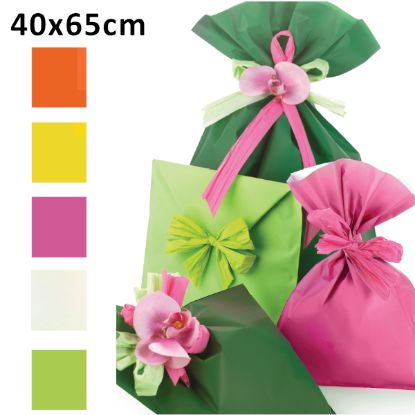 Immagine di BUSTA REGALO CELLO TU MAT PEARLY COLORI ASSORTITI 40x65cm 50pz