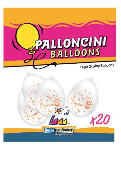 Immagine di PALLONCINI CRESIMA 20pz 26cm