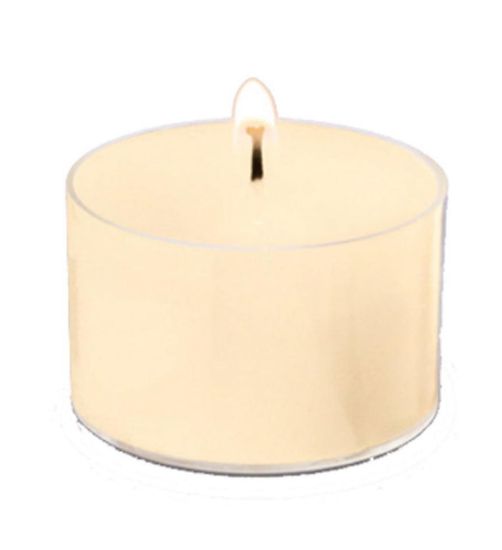 Picture of CANDELA T-LIGHT 50pz D3,7 H1,6cm BIANCA TRASPARENTE