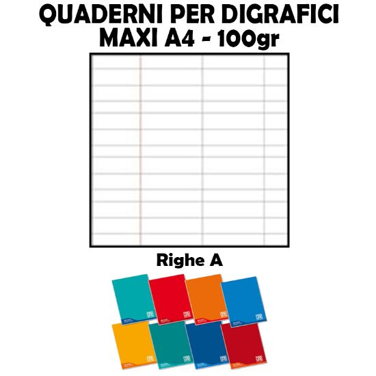 Picture of QUADERNI MAXI DISGRAFICI RIG. A 100gr - 6pz 21x29cm A4