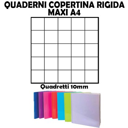 Picture of QUADERNI MAXI COPERTINA RIGIDA 10MM 21X29 A4 5pz - 100 FOGLI