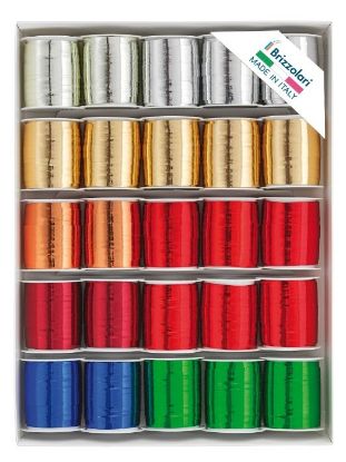 Picture of NASTRI ROCCHETTI 10mm METAL 10mt 25pz ASSORTITO