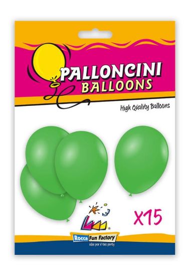 Picture of PALLONCINI COLOR 15pz 30cm VERDE