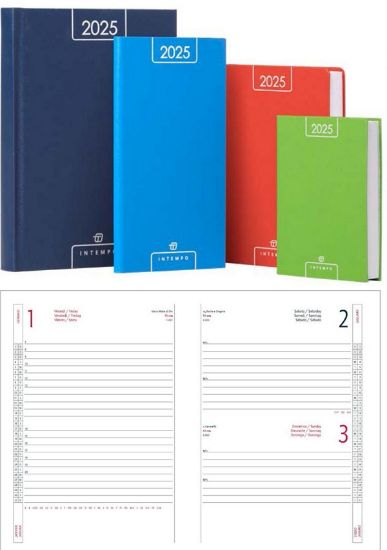 Immagine di AGENDA GIORNALIERA 15x21cm ALFA 2025 COLORI ASSORTITI