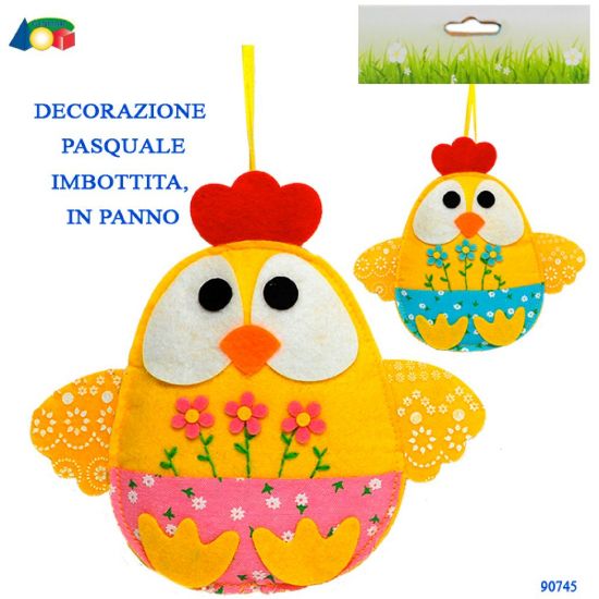 Immagine di DECORO PASQUALE CHIOCCIA OVALE FIORI