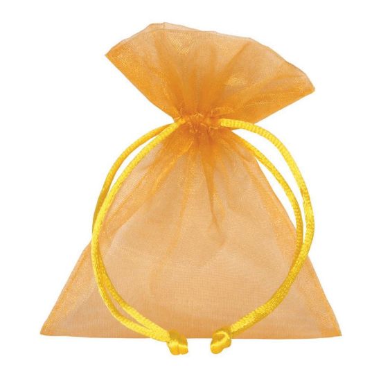 Picture of BUSTA REGALO ORGANZA GIALLO 9x12cm 10pz