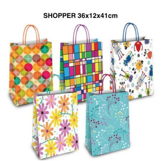 Picture of SACCHETTI SHOPPER DECOR 36x12x41cm 25pz GENERICO 1