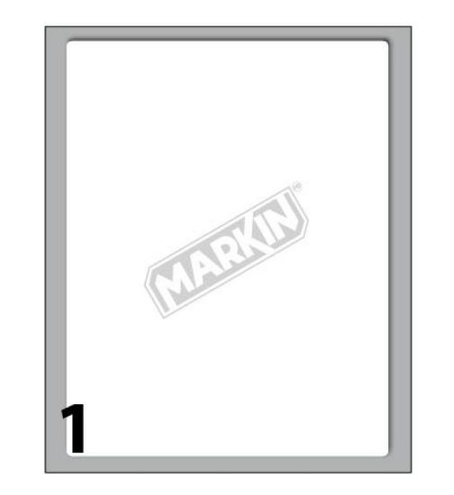 Picture of ETICHETTE MARKIN 10 FOGLI 142x110mm 1pz