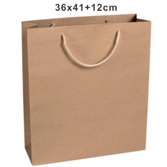 Picture of SACCHETTI SHOPPER KRAFT NATURE 36x41 + 12cm 12pz