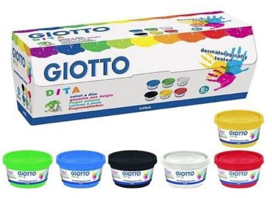 Immagine di TEMPERE A DITA 6 COLORI 100gr 1pz - GIOTTO