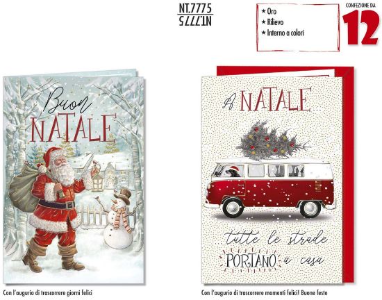 Immagine di BIGLIETTI CROMO NATALE 12pz