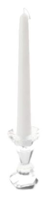 Picture of CANDELA CONICHE 25cm 6pz BIANCO LACCATO