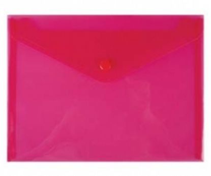 Picture of BUSTA CON BOTTONE COLOR A4 5pz ROSSO 33,3x23,5cm