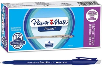 Picture of PENNA SFERA REPLAY BLU 12pz PAPERMATE CANCELLABILE - 4060B