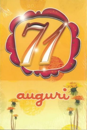 Picture of BIGLIETTI AUGURI ANNI 71 - 10pz - N.71