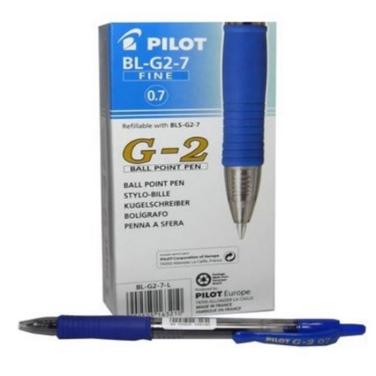 Picture of PENNA SFERA PILOT G-2 GRIP BLU SCATTO 0,7mm 12pz - 40536B