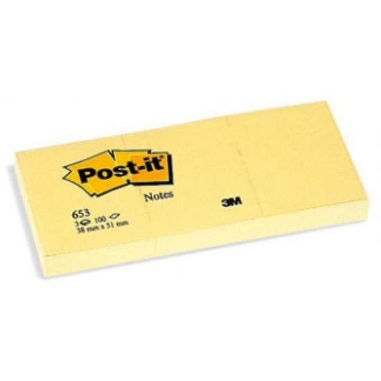 Immagine di POST-IT 3M 653 38X51 12PZ GIALLO - 3617