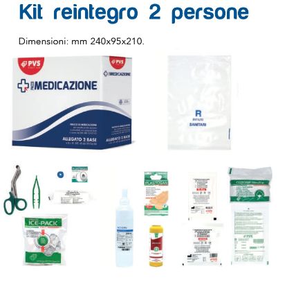 Immagine di CASSETTE PRONTO SOCCORSO KIT REINTEGRO 2 LAVORATORI