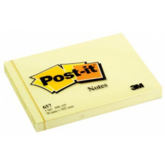 Picture of POST-IT 3M 657 BLOCCO 76X102 12PZ GIALLO