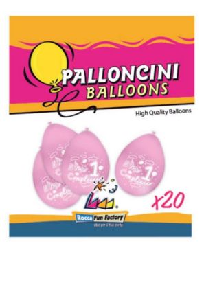 Immagine di PALLONCINI 1 COMPLEANNO 20pz 26cm ROSA