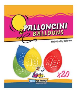 Immagine di PALLONCINI 18 ANNI 20pz 26cm