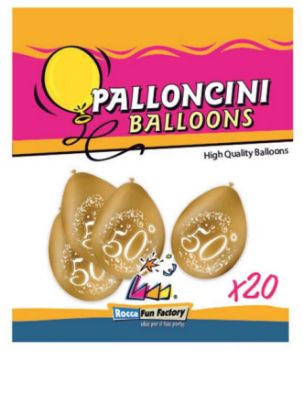 Immagine di PALLONCINI 50 ANNIVERSARIO 20pz 26cm