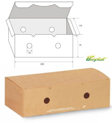 Picture of PORTA CROCCHETTE XL 20x12 H.7cm 50pz ASPORTO biocompostabili