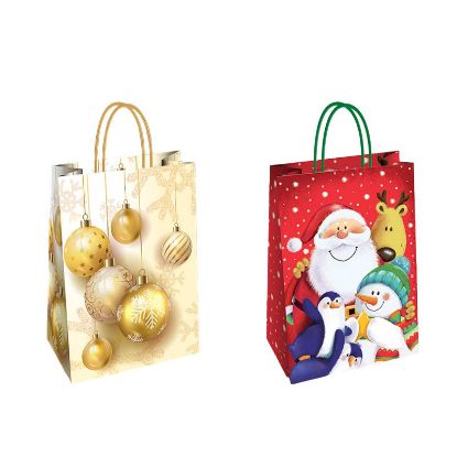 Immagine di SACCHETTI SHOPPER NATALE CARTA FLORIO 54x14x50cm 25pz ASS. NATALE 3