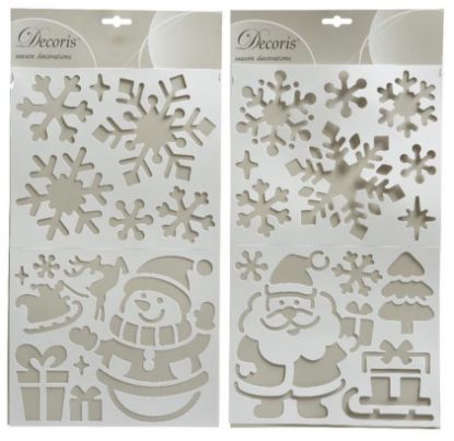 Immagine di DECORO STENCIL XMAS 24x41cm ASSORTITI - NATALE