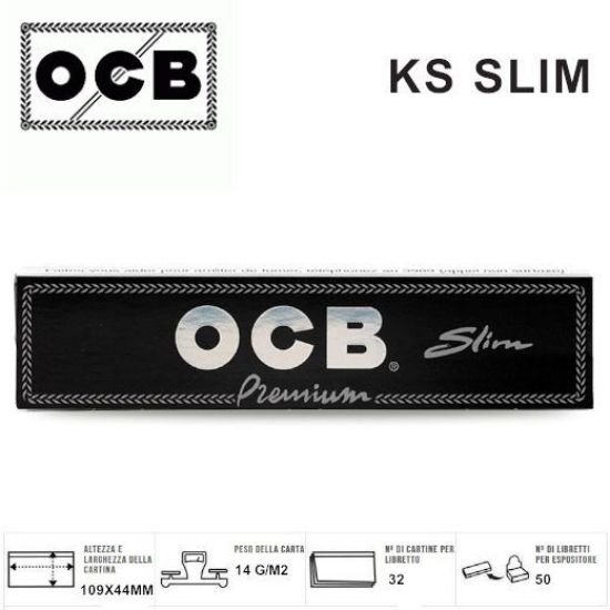 Picture of CARTINE OCB KS LUNGHE SLIM PREMIUM 50pz (Acc. 5,76)-PROV-A00080001