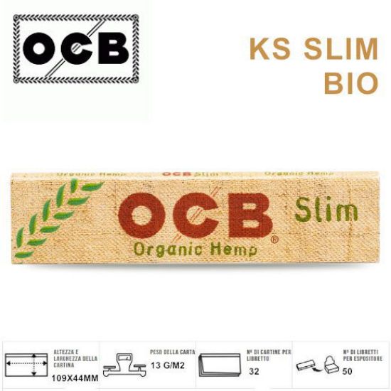 Picture of CARTINE OCB KS SLIM CANAPA ECO BIO 50pz (Acc. 5,76)-PROV-A02039001