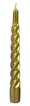 Immagine di CANDELA TORCIGLIONE 20cm 6pz ORO