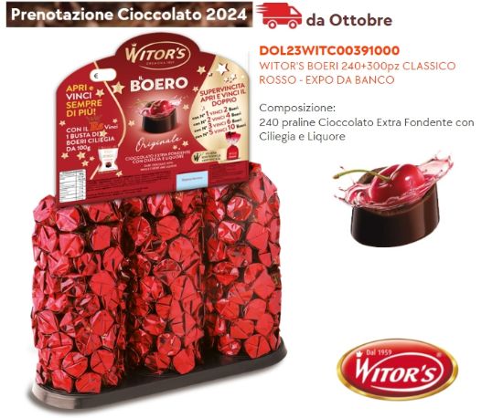 Immagine di WITOR'S BOERI 240+300pz CLASSICO ROSSO - EXPO DA BANCO - PR2024