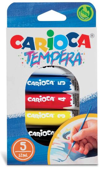 Picture of TEMPERA CARIOCA 12ml 5pz COLORI ASSORTITI