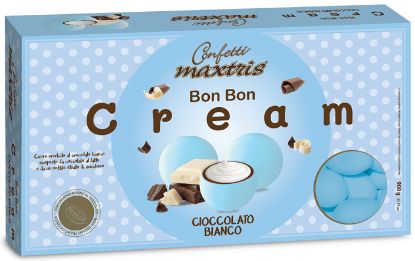 Immagine di CONFETTI MAXTRIS 900GR BON BON CREAM CIOCC.BIANCO CELESTE