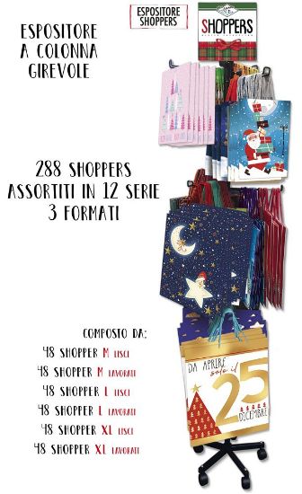 Immagine di SACCHETTI SHOPPER DECOR NATALE EXPO 312pz ASSORTITI