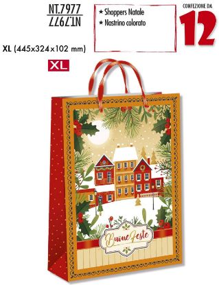 Picture of SACCHETTI SHOPPER DECOR NATALE PAESAGGI DI NATALE XL 12pz