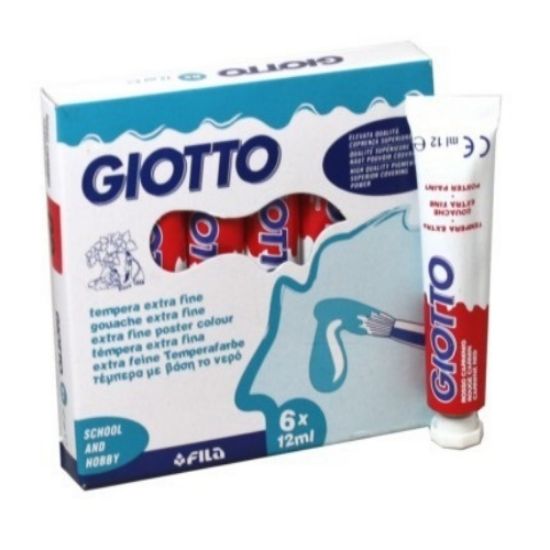 Immagine di TEMPERA GIOTTO  12ml -09- ROSSO CARMIN FILA  1x 6pz - T409