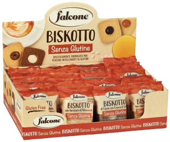 Immagine di BISCOTTI FALCONE EXPO MISTO 24pz - ALBICOCCA CACAO CIOCCOLATO CILIEGIA  - SENZA GLUTINE