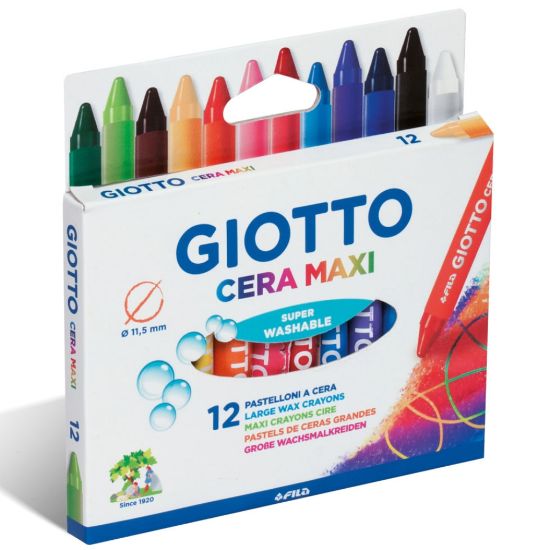 Picture of PASTELLI CERA MAXI GIOTTO 12 COLORI 1pz