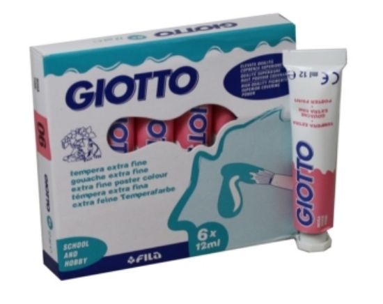 Immagine di TEMPERA GIOTTO  12ml -06- ROSA FILA  1x 6pz - T406