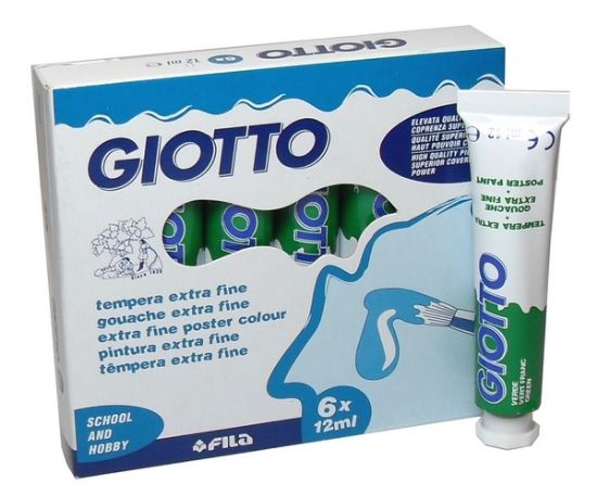 Immagine di TEMPERA GIOTTO  12ml -12- VERDE FILA  1x 6pz - T412