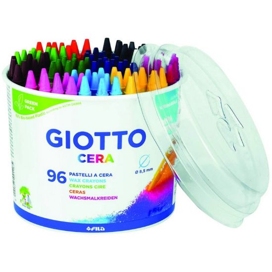 Immagine di PASTELLI CERA GIOTTO 96pz BARATTOLO