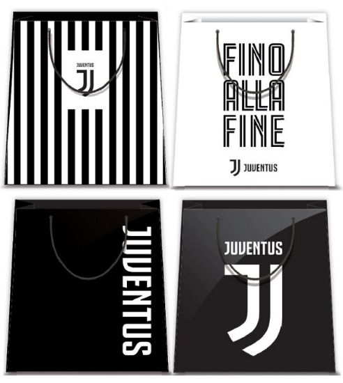 Picture of SACCHETTI SHOPPER DECOR 31,5x45x12cm 12pz JUVENTUS - 4 soggetti assortiti