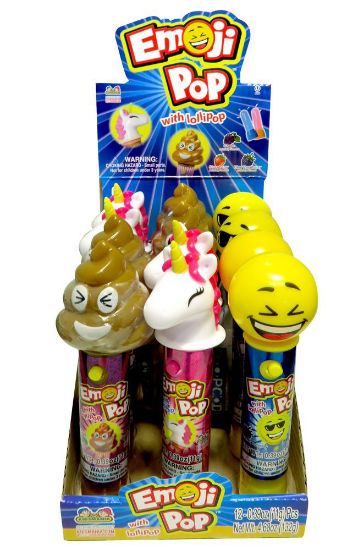 Picture of CARAMELLE TOYS EMOJI LIGHT POP 12pz 11gr - CASA DEL DOLCE