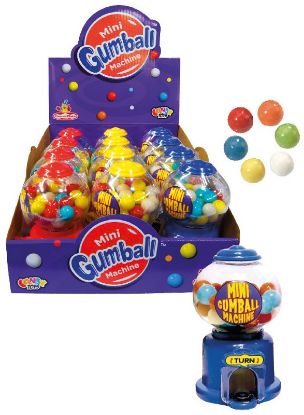 Picture of CARAMELLE TOYS MINI GUMBALL MACHINE 12pz 40gr - CASA DEL DOLCE