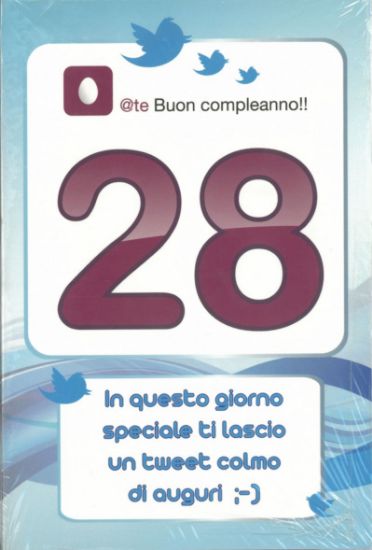 Picture of BIGLIETTI AUGURI ANNI 28 - 10pz - N.28